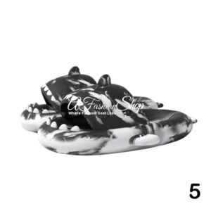 Shark Beach Splash Sandals Slip-On Black White