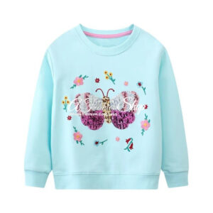 Free Spirit Embellished Butterfly Pull Over Sweater