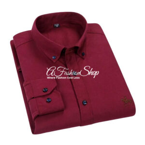 Polo Equestrian Embroidery Shirt Color Wine Red