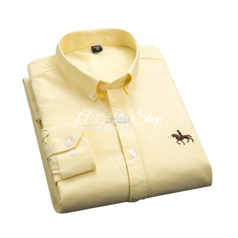 Polo Equestrian Embroidery Cotton Oxford Shirt Courage