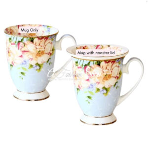 Brit Blush Bloom Fine Porcelain Mug Blue Peony