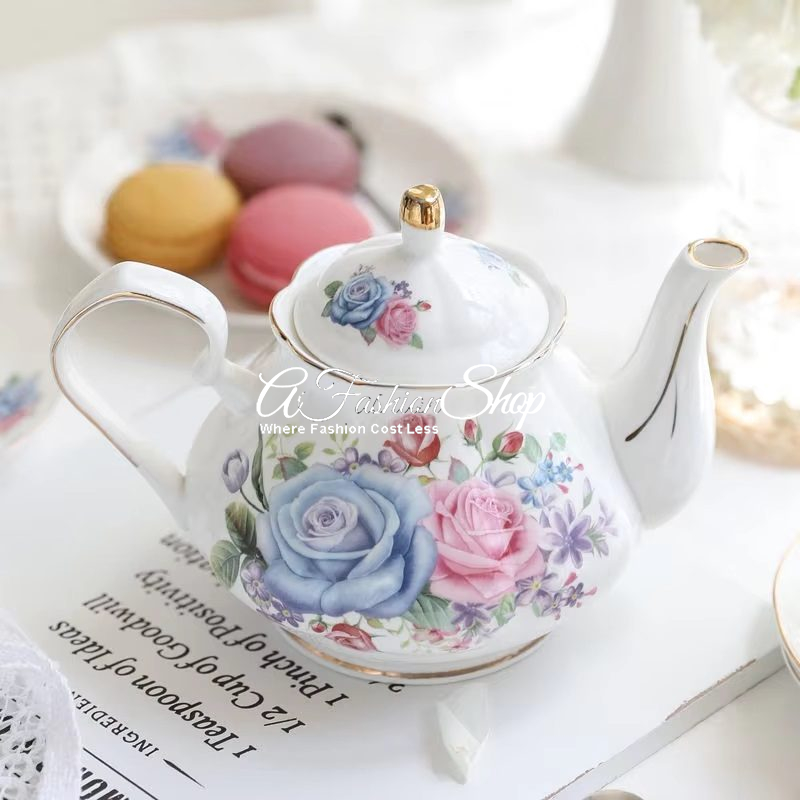 Elegant Mother’s Day Brit-Style Floral Ceramic Teapot