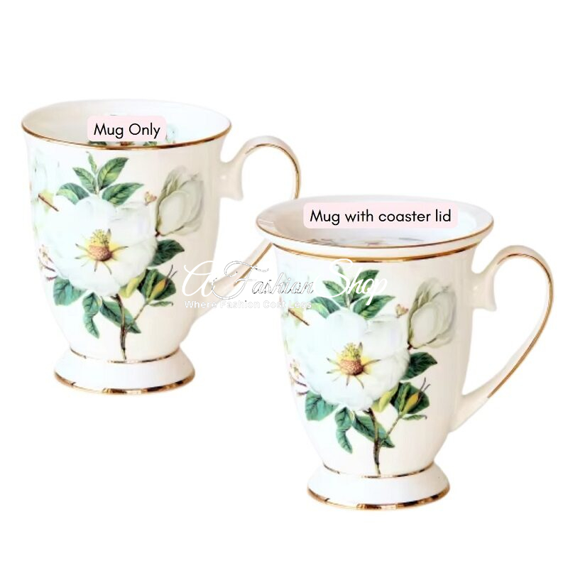 Brit Blush Bloom Fine Porcelain Mug Peony