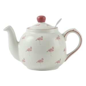British Ceramic Filter Teapot Farmhouse Animal Illustration