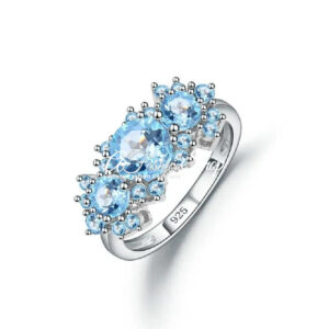Natural Sky Blue Topaz Heritage Ring December