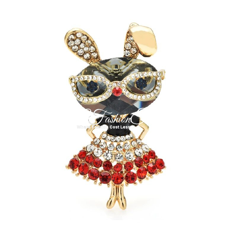 Animal Brooch Cottontail Crystal Brooch - Image 2