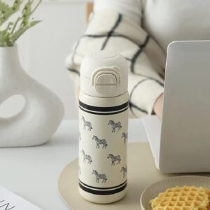 British Thermal Travel Mug With Eco-Straw Zebra