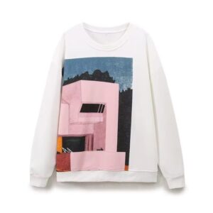 Women's Color Paint Oversize Graphic Sweatshirt