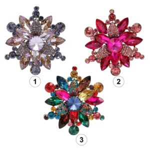 Starry Night Brooch Colorful Crystal