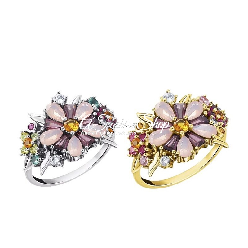 Summer25 Flower Bouquet Ring Gold Silver