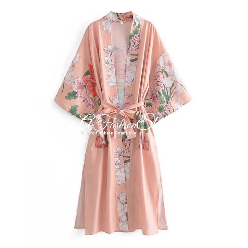 Secret Garden Breezy Open-Front Floral Wrap