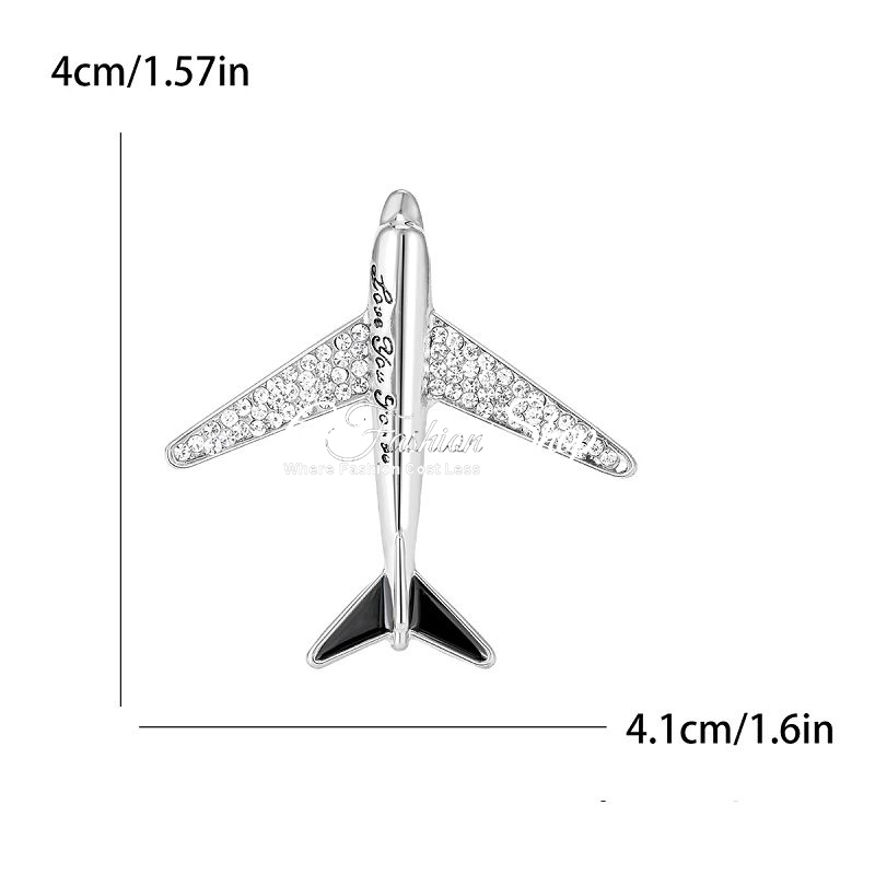Pin Your Style Airplane Brooch Crystal - Image 6