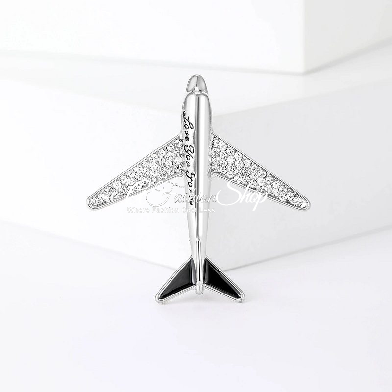 Pin Your Style Airplane Brooch Crystal - Image 5