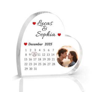 Bespoke Personalized Couple’s Photo Acrylic Display - Heart