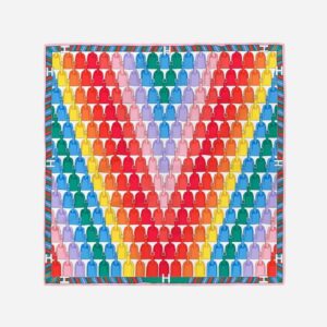 Voyage Monogram Luggage Tag Scarf Rainbow