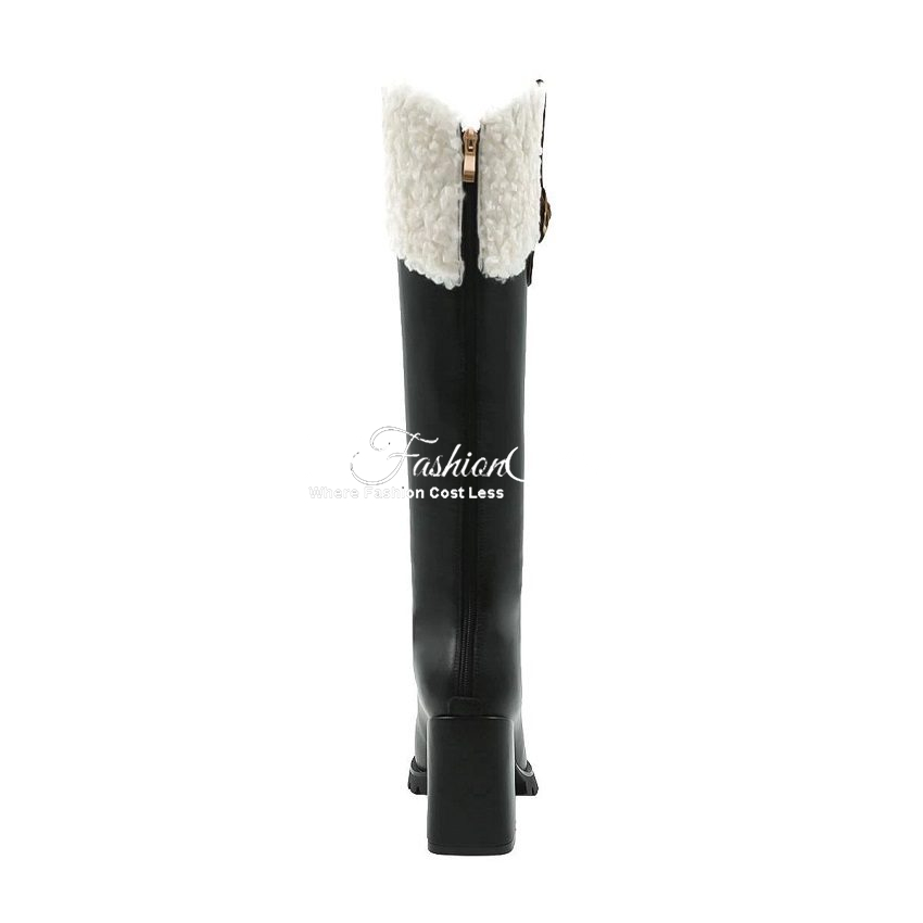 Betty Wool Trimmed Shearling Knee-high Boot - Image 3