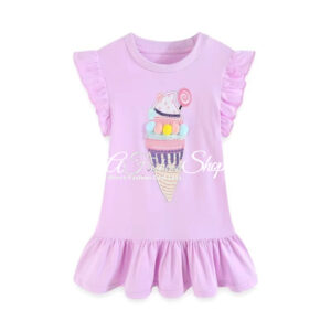 Ruffles Sleeve Peplum Shirt Ice Cream