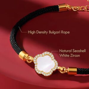 Bulgari Rope Natural Seashell 4Leaf Clover