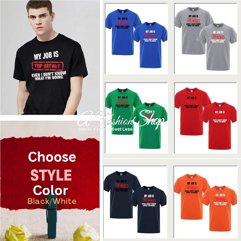 Men Basic Cotton T-Shirt Top Secret