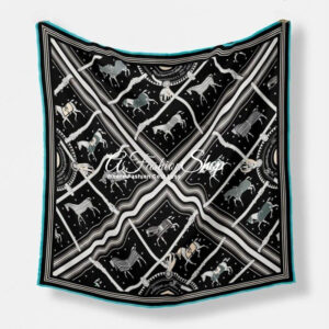New Autumn Cheval Silk Scarf X Pattern