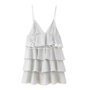 Ruffles Dorothia Tiered Ruffle Cotton Minidress