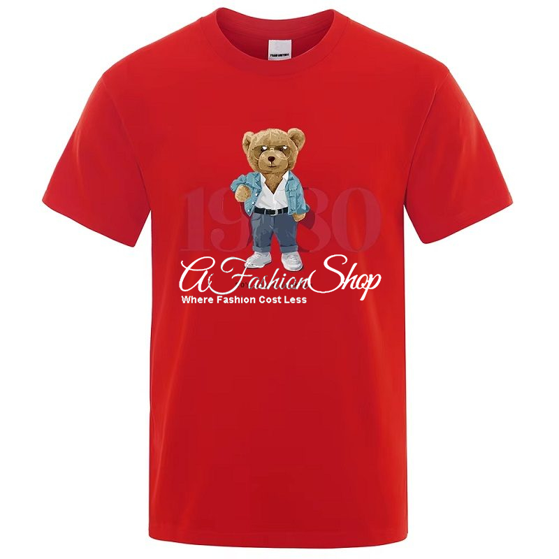 Men's Graphic T-Shirt Bear Style 1980 - Image 20