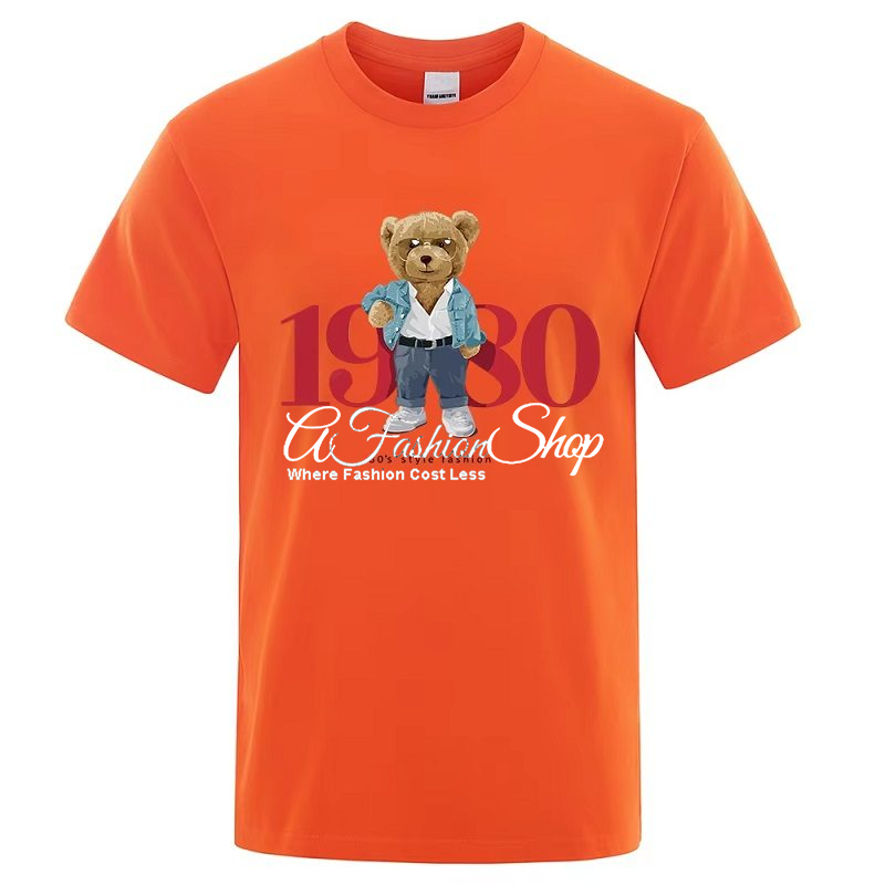 Men's Graphic T-Shirt Bear Style 1980 - Image 21