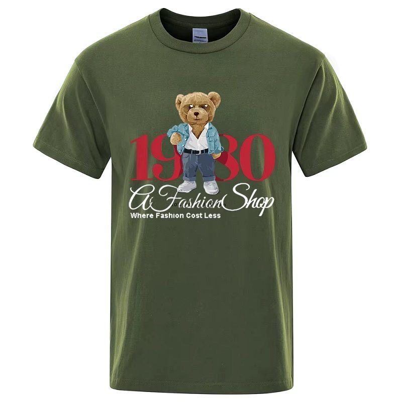 Men's Graphic T-Shirt Bear Style 1980 - Image 23