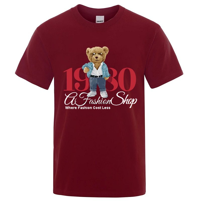 Men's Graphic T-Shirt Bear Style 1980 - Image 2