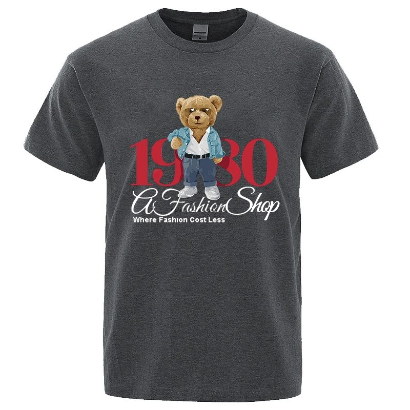 Men's Graphic T-Shirt Bear Style 1980 - Image 3