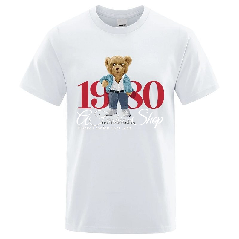 Men's Graphic T-Shirt Bear Style 1980 - Image 16