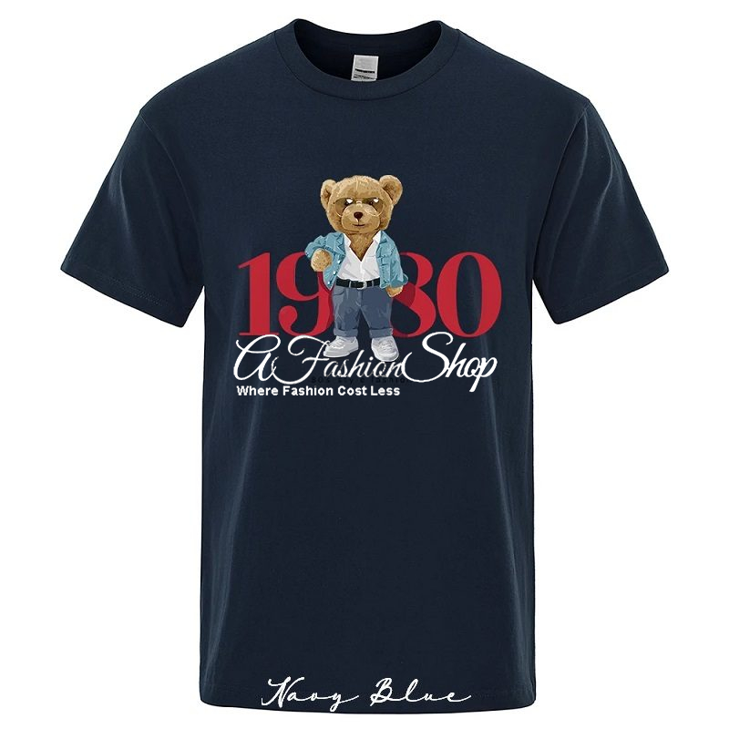 Men's Graphic T-Shirt Bear Style 1980 - Image 5