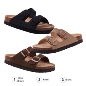 All-Day Comfort Leather Suede Casual Cork Sandals
