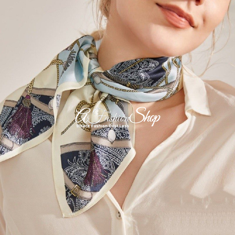 Santee Square Silk Scarf - Image 6